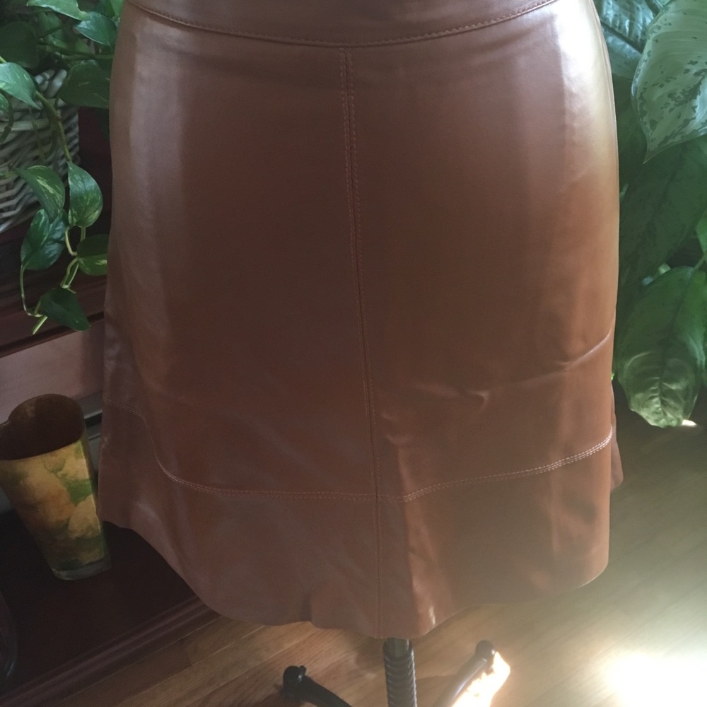 Genuine, buttery leather skirt.
